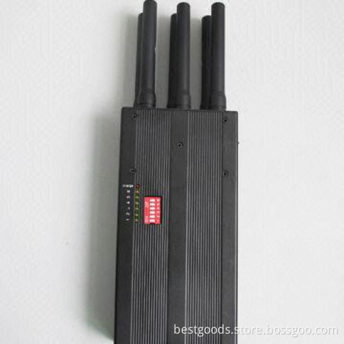 Extended Edition Power Mobile Phone Wi-Fi Jammer with 6 Antennas